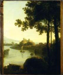 Richard Wilson River Scene with Castle, Germany oil painting art